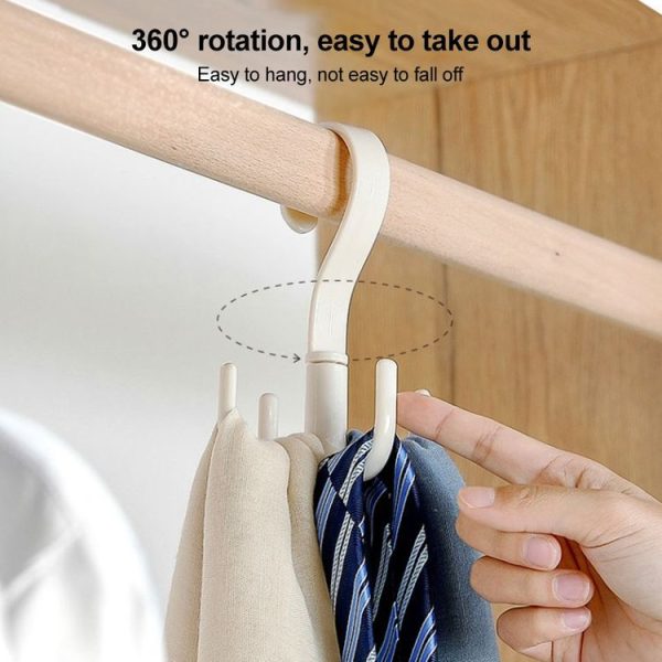Rotatable Tie Belt Wardrobe Storage Hook, Random Color Delivery - Image 5