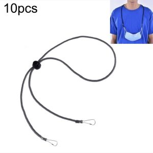 10pcs Mask Anti-lost Adjustable Lanyard and Ear Hook (Grey)