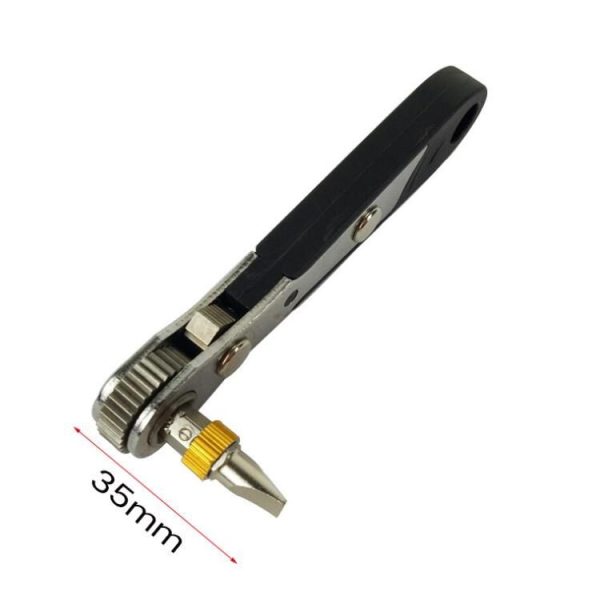 19 In 1 1 / 4 Ratchet Wrench Bit Set Mini Bit Set Manual Wrench, Color: Black Handle - Image 3