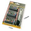 19 In 1 1 / 4 Ratchet Wrench Bit Set Mini Bit Set Manual Wrench, Color: Black Handle - Image 4