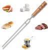 Stainless Steel Barbecue Skewers Barbecue Fork U-shaped Barbecue Fork, Spec: 6pcs + 2 Sweeps - Image 3