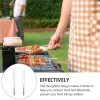 Stainless Steel Barbecue Skewers Barbecue Fork U-shaped Barbecue Fork, Spec: 6pcs + 2 Sweeps - Image 5
