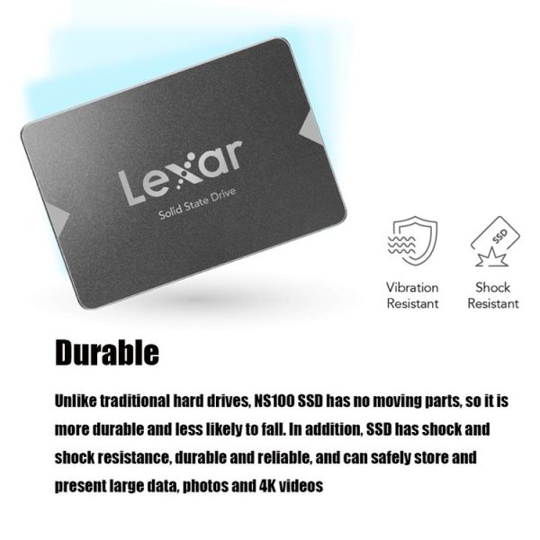 Lexar NS100 2.5 inch SATA3 Notebook Desktop SSD Solid State Drive, Capacity: 512GB (Gray) - Image 5