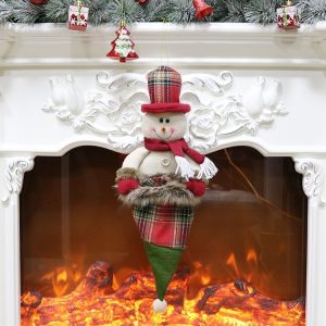 Christmas Pendant Gift Bags Christmas Day Decorations Christmas Children Ornaments Candy Bags Gift Bags (Snowman)