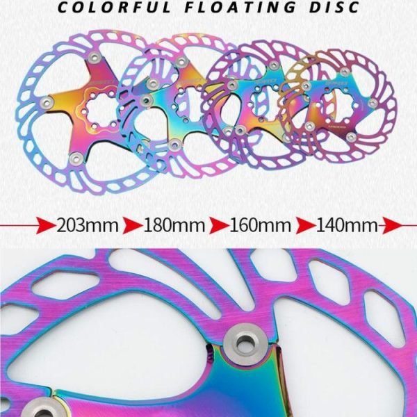 IIIPRO Floating Disc Road Mountain Bike Six Nail Disc Brake Disc, Size: 180mm (Colorful) - Image 9