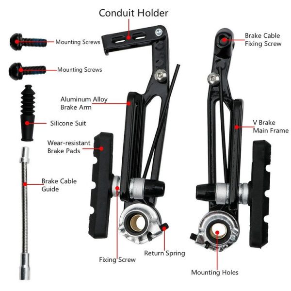 Litepro Long arm V Brake Folding Bike Modified SP8 Brake, Specification: 1 Pair (Half Bike Portion) - Image 4