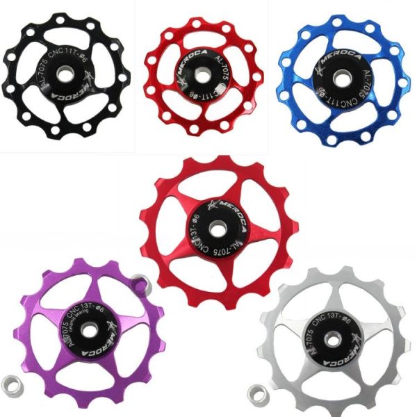 MEROCA Metal Bearings Mountain Bike Road Bike Rear Derailleur Guide Wheel 11T / 13T Guide Wheel, Specification: 13T, Color: Black - Image 4