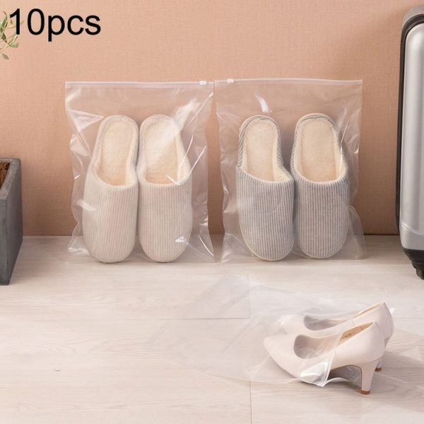 10pcs Shoe Storage Bag Dustproof Transparent Travel Carrying Bag, Specification: Medium 29x36cm