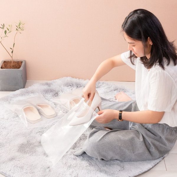 10pcs Shoe Storage Bag Dustproof Transparent Travel Carrying Bag, Specification: Medium 29x36cm - Image 4