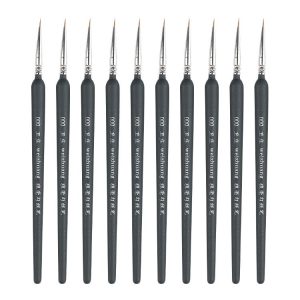 10 PCS 000 WeiZhuang Hook Line Pen Painting Hand-painted Watercolor Wolf Mint Hook Line Pen Painting Stroke Thin Line Brush, Color: Dark Blue