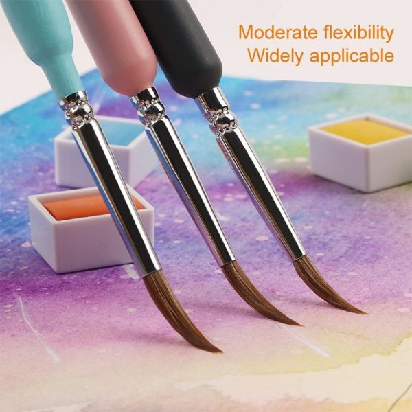 10 PCS 6 WeiZhuang Hook Line Pen Painting Hand-painted Watercolor Wolf Mint Hook Line Pen Painting Stroke Thin Line Brush, Color: Dark Blue - Image 5