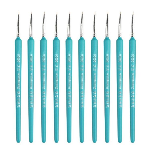 10 PCS 00000 WeiZhuang Hook Line Pen Painting Hand-painted Watercolor Wolf Mint Hook Line Pen Painting Stroke Thin Line Brush, Color: Sky Blue