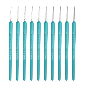 10 PCS 000 WeiZhuang Hook Line Pen Painting Hand-painted Watercolor Wolf Mint Hook Line Pen Painting Stroke Thin Line Brush, Color: Sky Blue