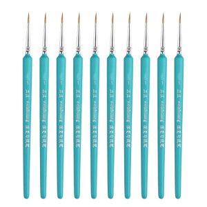10 PCS 1 WeiZhuang Hook Line Pen Painting Hand-painted Watercolor Wolf Mint Hook Line Pen Painting Stroke Thin Line Brush, Color: Sky Blue