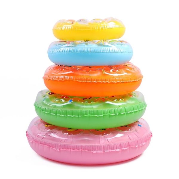 Cartoon Pattern Double Airbag Thickened Inflatable Swimming Ring Crystal Swimming Ring, Size: 70 cm (Blue) - Image 5