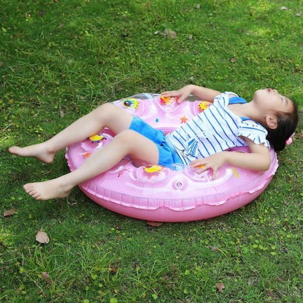 Cartoon Pattern Double Airbag Thickened Inflatable Swimming Ring Crystal Swimming Ring, Size: 70 cm (Blue) - Image 8