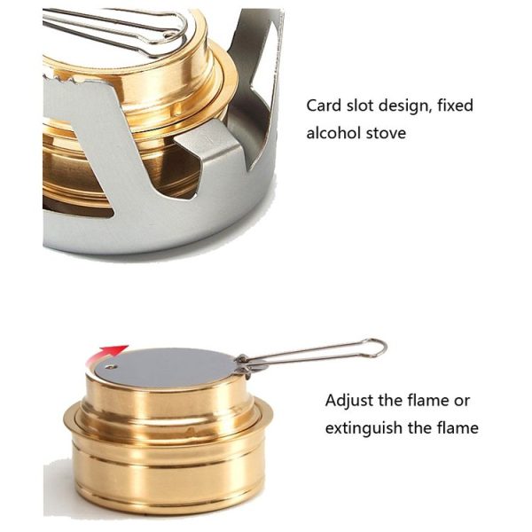 Outdoor Camping Alcohol Stove Vaporized Liquid Alcohol Atove Mini Alcohol Stove Portable Creative Alcohol Stove (Dark Green) - Image 7