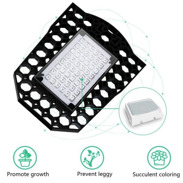 LED E27 Plant Growth Light Three-leaf Folding Seedling Planting Supplement Light, Power: 144 Beads - Image 2