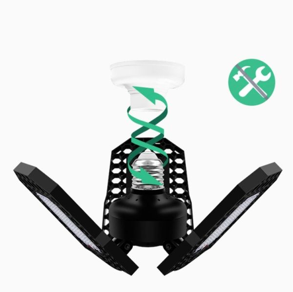 LED E27 Plant Growth Light Three-leaf Folding Seedling Planting Supplement Light, Power: 144 Beads - Image 4