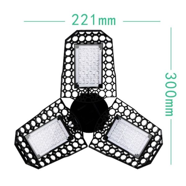 LED E27 Plant Growth Light Three-leaf Folding Seedling Planting Supplement Light, Power: 144 Beads - Image 5