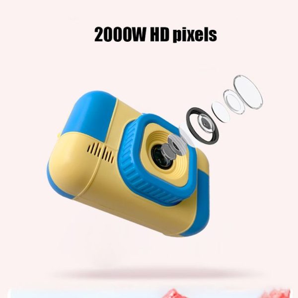 High-definition Dual-camera Photo Children Digital Camera Baby Toy (Blue Yellow) - Image 4