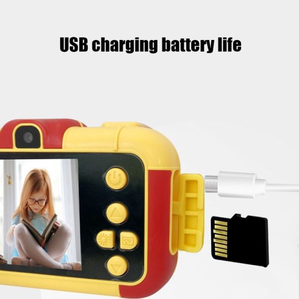 High-definition Dual-camera Photo Children Digital Camera Baby Toy (Blue Yellow) - Image 5