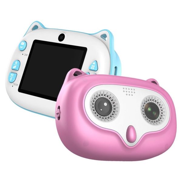 Owl Double Camera Child Camera WIFI Story Talking Digital Camera Toy (Pink) - Image 3