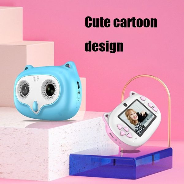 Owl Double Camera Child Camera WIFI Story Talking Digital Camera Toy (Pink) - Image 6