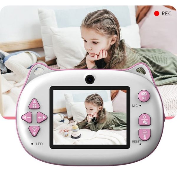Owl Double Camera Child Camera WIFI Story Talking Digital Camera Toy (Pink) - Image 9