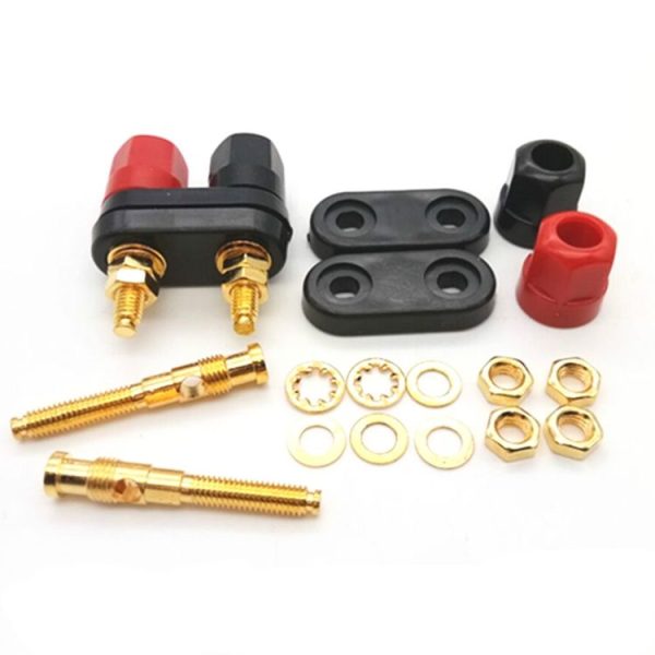 10 PCS One-piece Speaker Two-position Hexagonal Power Amplifier Terminal Red and Black Power Hexagonal Dual-connection Terminal - Image 5