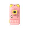 A200L 4.39 inch Cute Cartoon Style High-definition Camera Toy Front and Rear Dual-lens Camera Children Digital Camera (Pink)