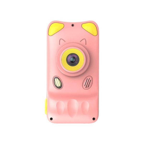 A200L 4.39 inch Cute Cartoon Style High-definition Camera Toy Front and Rear Dual-lens Camera Children Digital Camera (Pink)