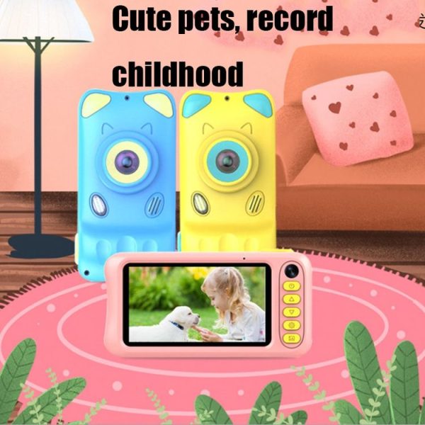 A200L 4.39 inch Cute Cartoon Style High-definition Camera Toy Front and Rear Dual-lens Camera Children Digital Camera (Pink) - Image 6