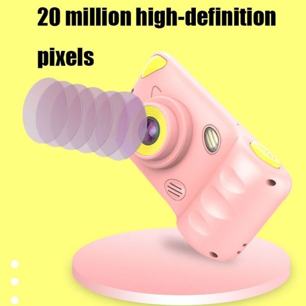 A200L 4.39 inch Cute Cartoon Style High-definition Camera Toy Front and Rear Dual-lens Camera Children Digital Camera (Pink) - Image 8