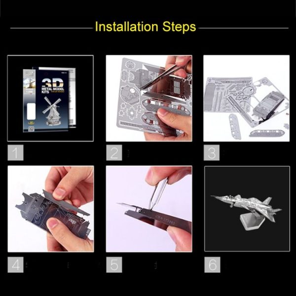 3D Metal Assembly Model Train Drilling Cruise DIY Puzzle, Style: Train Set - Image 7