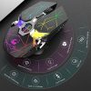 FREEDOM-WOLF X13 2400 DPI 6 Keys Wireless Charging Silent Water-cooled Luminous Mechanical Gaming Mouse (Star Black) - Image 4