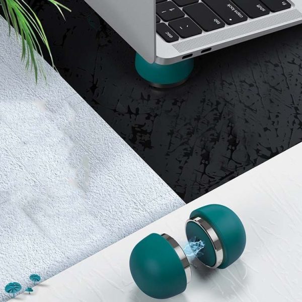 Creative Laptop Compact Portable Invisible Mushroom Stand Desktop Heightening Fan Heater Shelf (Green) - Image 2
