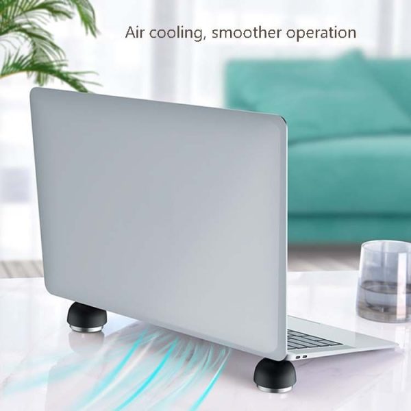 Creative Laptop Compact Portable Invisible Mushroom Stand Desktop Heightening Fan Heater Shelf (Green) - Image 4