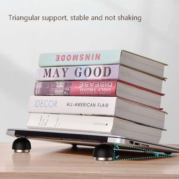 Creative Laptop Compact Portable Invisible Mushroom Stand Desktop Heightening Fan Heater Shelf (Green) - Image 6