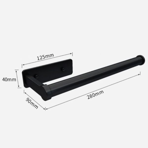 Kitchen Paper Towel Rack Lazy Rag Rack Wall Mount Bracket Roll Paper Holder - Image 2