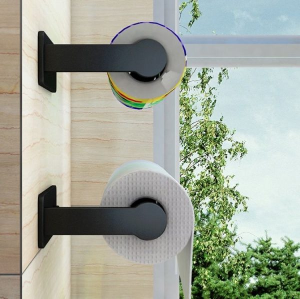 Kitchen Paper Towel Rack Lazy Rag Rack Wall Mount Bracket Roll Paper Holder - Image 7