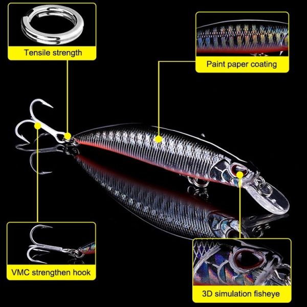 SeaKnight Long Shot Submerged Pumped Stop Glimpse Minoruya Hard Bait (L03) - Image 8