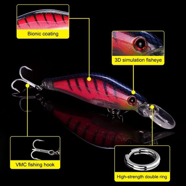 SeaKnight Long-throwing Shallow Water Hovering Elf Mino Bass Mouth Lure Hard Bait (L04) - Image 7