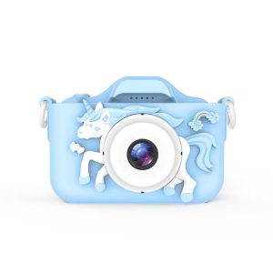 Q8 Children Camera HD Dual-lens Camera Cartoon Children Digital Camera, Style: 2.0MP (Blue)