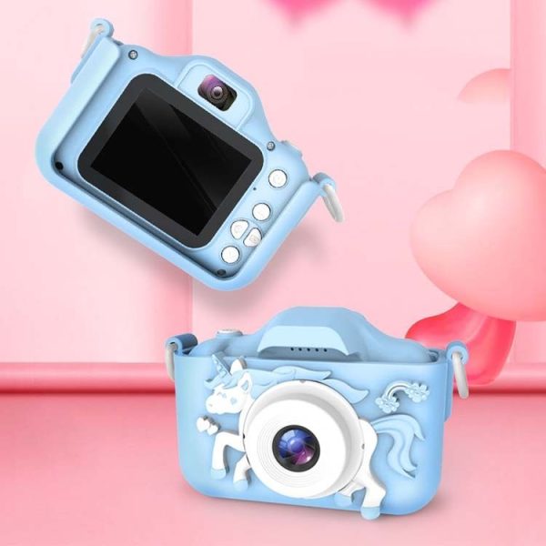 Q8 Children Camera HD Dual-lens Camera Cartoon Children Digital Camera, Style: WiFi 4.0MP (Blue) - Image 3