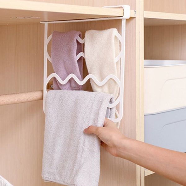Wardrobe Layered Partitions Bookcase Storage Partitions Freely Partition Bars (Gray) - Image 3