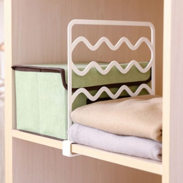 Wardrobe Layered Partitions Bookcase Storage Partitions Freely Partition Bars (Gray) - Image 4