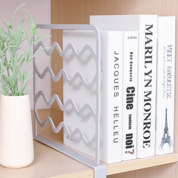 Wardrobe Layered Partitions Bookcase Storage Partitions Freely Partition Bars (Gray) - Image 6