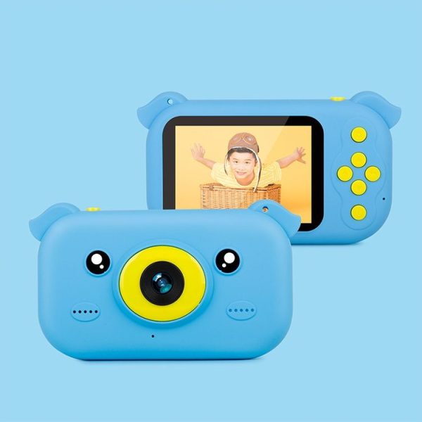 2.4 inch Screen 1080P High-definition Shatter-resistant Ultra-thin Children Camera HD Photo and Video, Style: 8GB (Sky Blue)