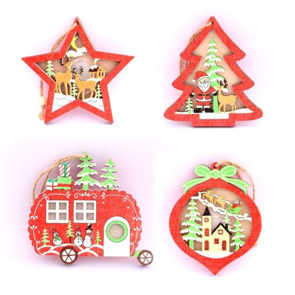 Christmas Decorations Christmas Tree Luminous Pendant (Car) - Image 4